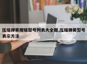 压缩弹簧规格型号列表大全图,压缩弹簧型号表示方法